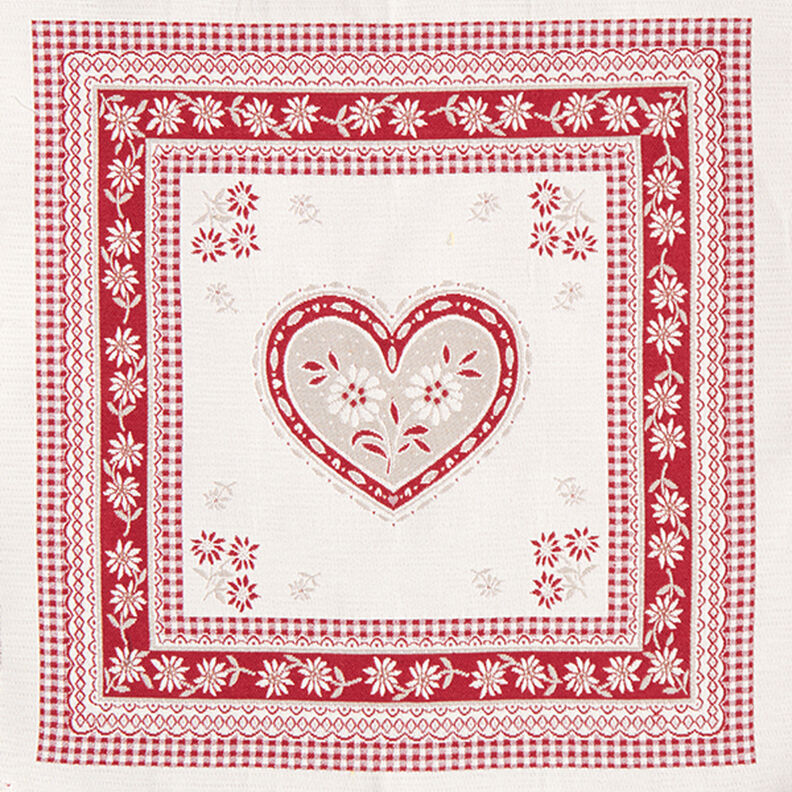 Decoratief stuk Gobelin Huisje magisch hart – karmijnrood,  image number 1