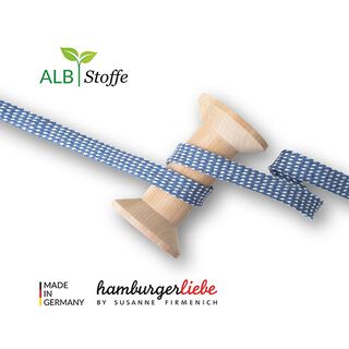 Biologische vlechtkoord Twist Me Dots [ 15 mm ] | Albstoffe – duifblauw, 