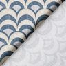 Katoenen stof Popeline elegante bogen – blauwgrijs/licht taupe,  thumbnail number 4