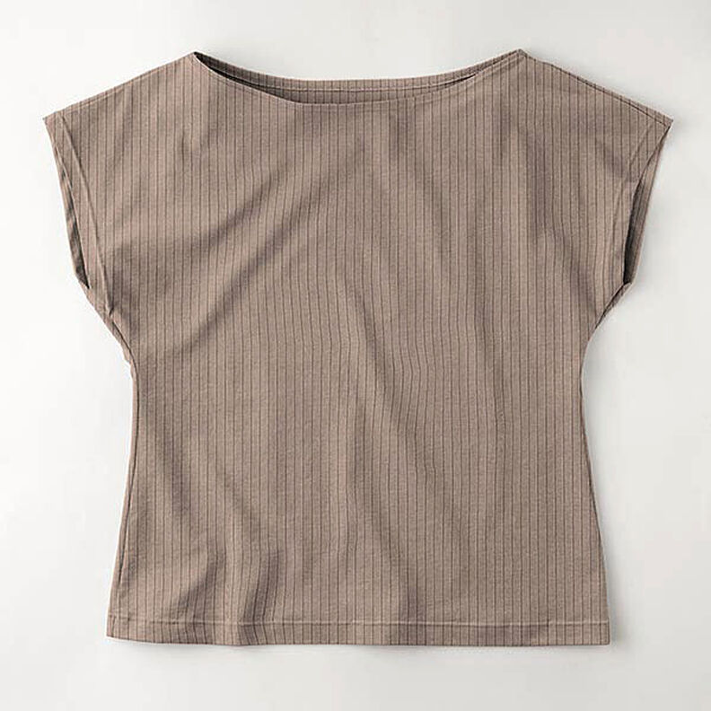 Ribjersey effen – middelbruin,  image number 9
