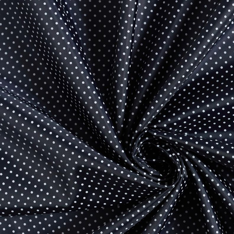 Voeringstof polkadots – marineblauw/wit,  image number 3