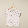 GOTS Katoenjersey Aquarel aardbeien Digitaal printen – ivoor,  thumbnail number 5