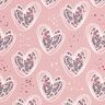 Katoenjersey Luipaard-harten – licht oudroze,  thumbnail number 1