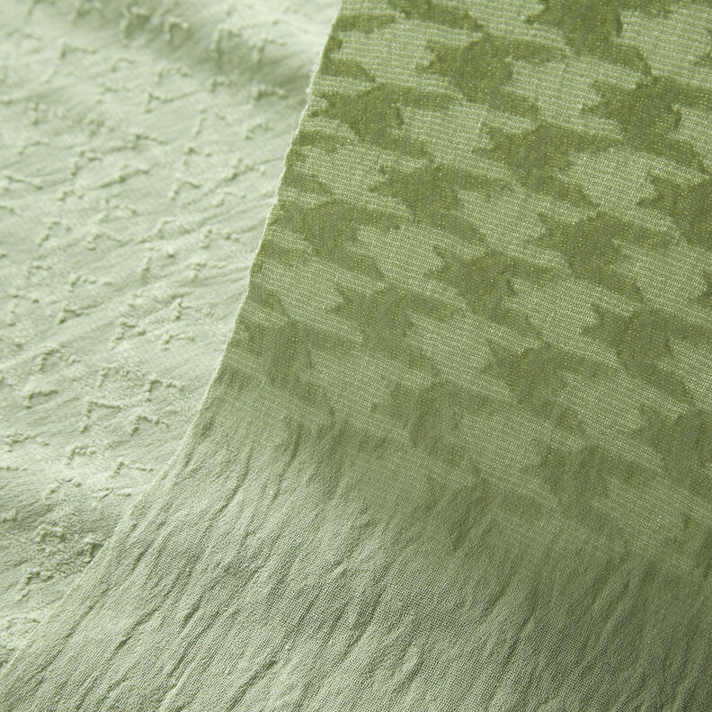 Jacquard Dobby pied-de-poule – kaki, image number 3