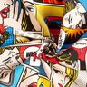 Decostof Half panama Comic Pop-Art – wit,  thumbnail number 4
