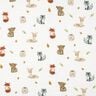 Mousseline/dubbel gehaakte stoffen Bosdieren Digitaal printen | Poppy Fabrics – wit/terracotta,  thumbnail number 1