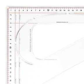 Kleermakersgeodriehoek 23x60 cm transparant | Prym, 
