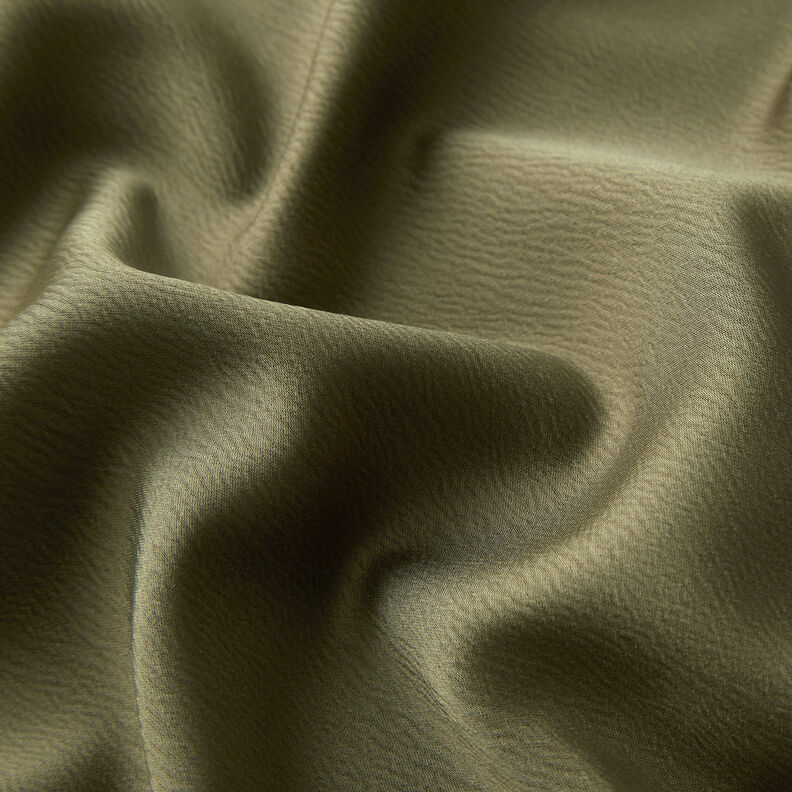 Crêpe satijn effen – olijf,  image number 2