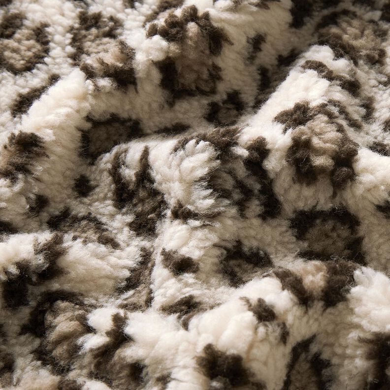Teddy pluche Luipaardprint – lichtbeige/duingeel,  image number 6