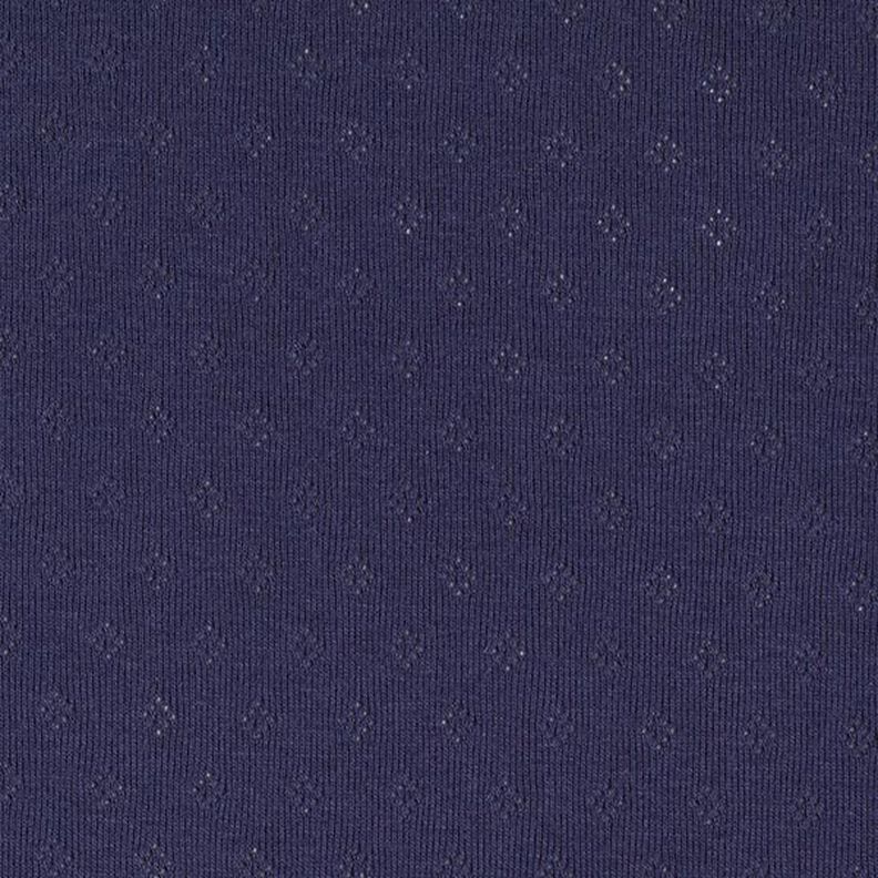 Fijngebreide jersey met gaatjesmotief – marineblauw,  image number 3