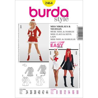 Kerstvrouw / duivelin / verpleegster, Burda 2464, 