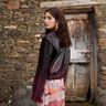Imitatieleer Kleurverloop | Katia Fabrics – zwart/bordeauxrood,  thumbnail number 7