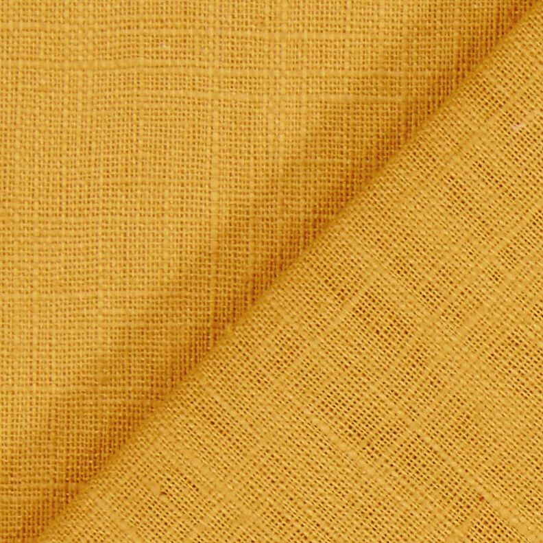 Linnen stof Ramee mix medium – mosterd,  image number 4