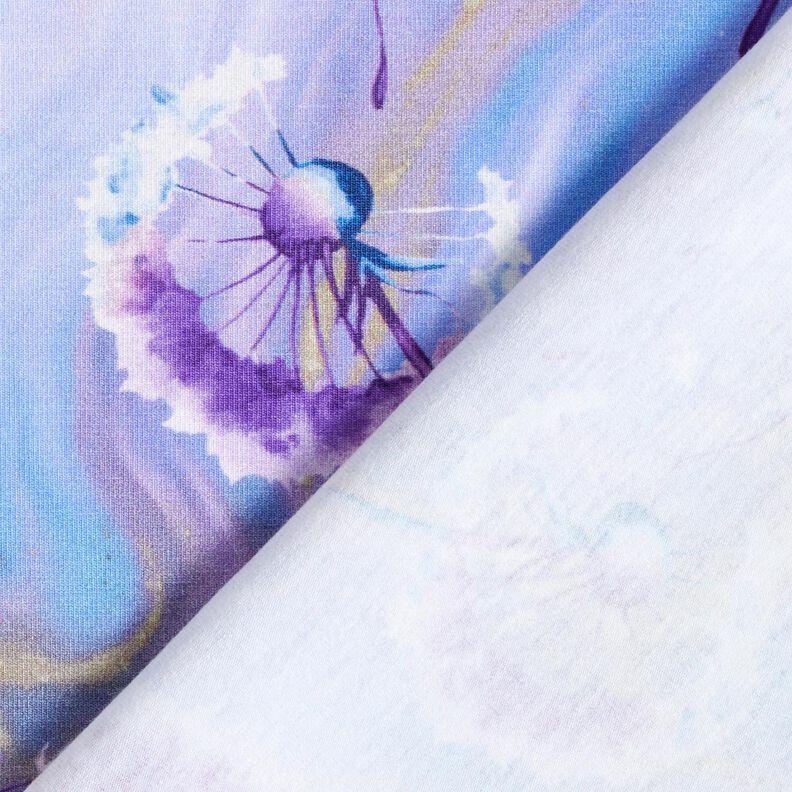 Katoenjersey Paardenbloem marmer | Glitzerpüppi  – lila/lila,  image number 4