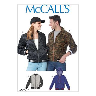 Bomberjack dames/heren | Blousonjack, McCalls 7637 | 46 - 56, 
