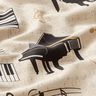 Decostof Half panama piano en bladmuziek – natuur/zwart,  thumbnail number 2