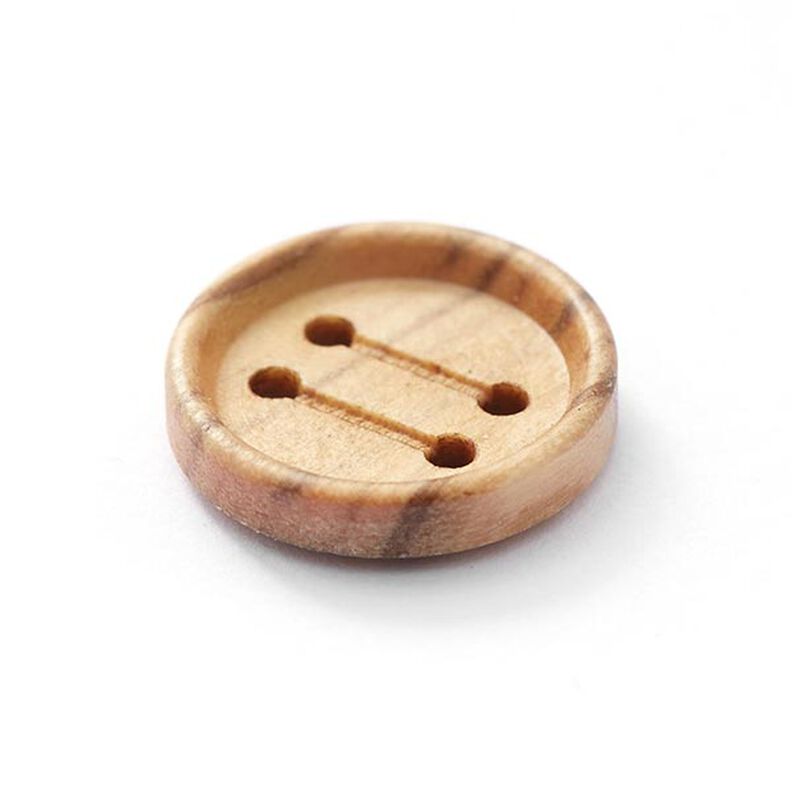 Houten knoop 4-gats – natuur,  image number 2
