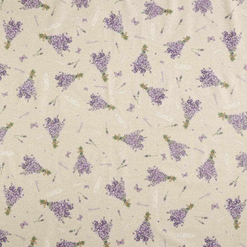 Gecoate katoen Lavendel boeket – natuur/lavendel,  image number 1