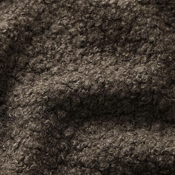 Gewalkte tricot bouclé – bruin,  image number 2