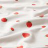 GOTS Katoenjersey Aquarel aardbeien Digitaal printen – ivoor,  thumbnail number 2