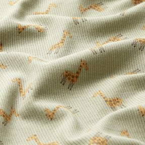 Ribjersey Schattige giraffen – kaki, 