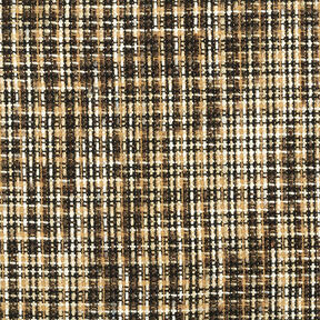 Mantelstof geruit wolmix – beige/zwart, 