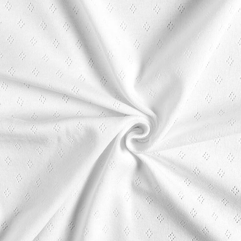Fijngebreide jersey met gaatjesmotief – wit,  image number 2