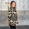 Sherpa teddybeer met luipaardprint – amandel/zwart,  thumbnail number 6