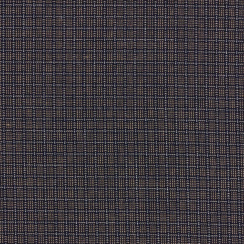 Katoenstof kleine ruitjes – zwart/bruin, image number 1