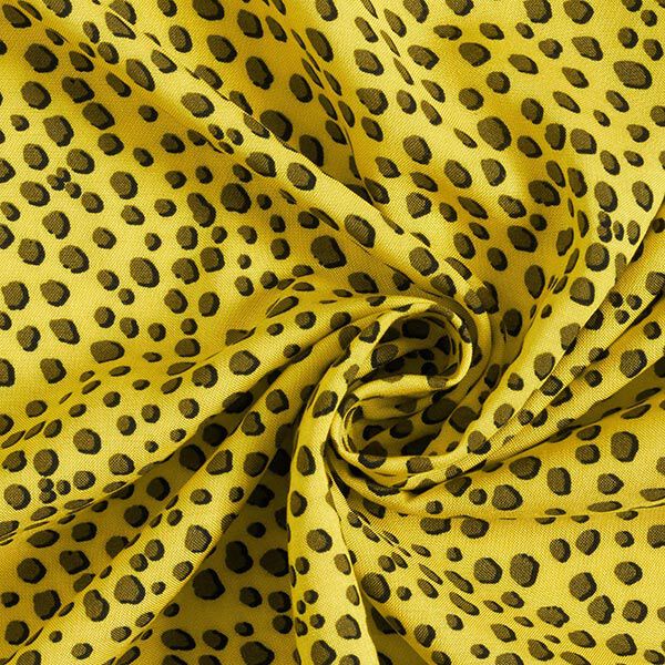 Viscose stof Luipaardprint – geel, image number 3