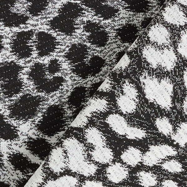 Strechjaquard luipaardpatroon – grijs/zwart,  image number 4