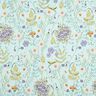 Katoenen stof Popeline Wilde bloemen – licht mint/lavendel,  thumbnail number 1