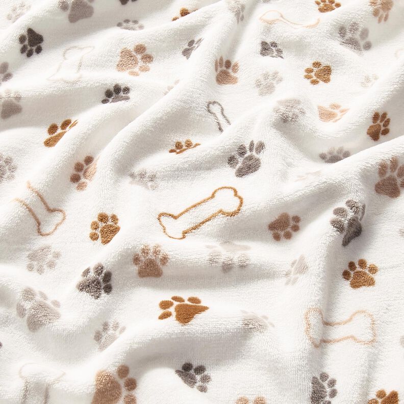 Gezellige fleece Poten en botten – ivoor/donkertaupe,  image number 2