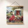 Decopaneel Gobelin Vespa – karmijnrood/lichtbeige,  thumbnail number 7
