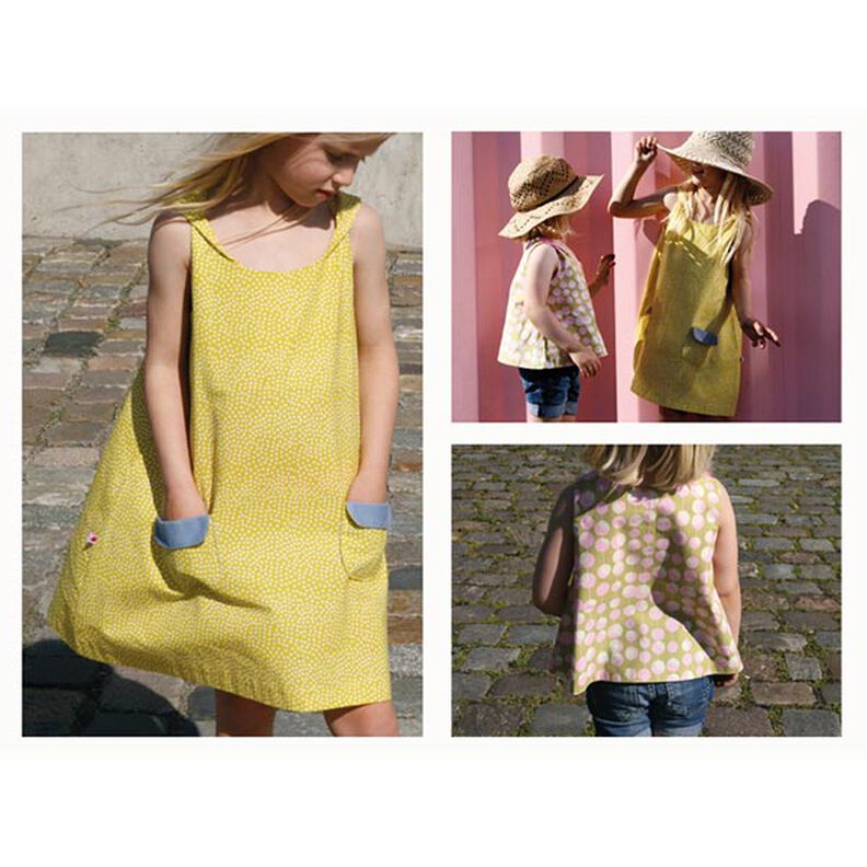 PINK - jurk en top met gedraaide bandjes en zakken, Studio Schnittreif  | 74 - 140,  image number 2