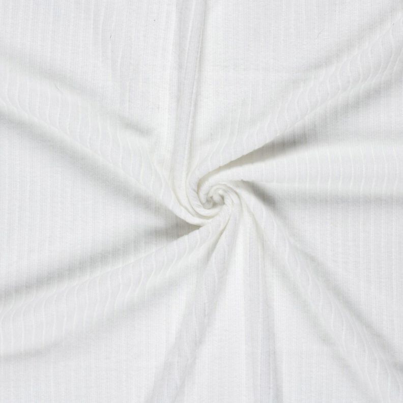 Superzachte ribgebreid effen – wit, image number 3