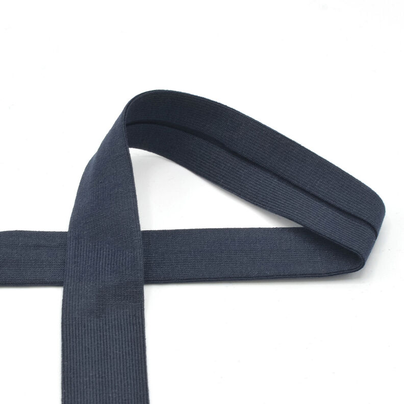 Biasband Katoenjersey [20 mm] – nachtblauw,  image number 1