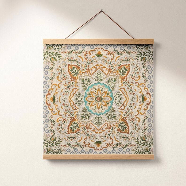 Decopaneel Gobelin grote mandala – mosterd/lichtbeige,  image number 6