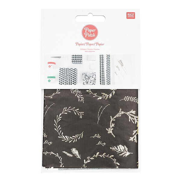 Paper Patch Set Kransen | Rico Design – zwart,  image number 1