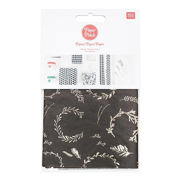 Paper Patch Set Kransen | Rico Design – zwart, image number 1