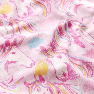 Katoenjersey Krabbel-eenhoorn – roze, 