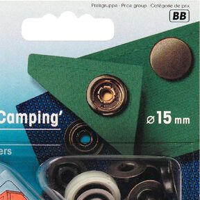 Drukknopen sport en camping [Ø 15 mm] - oudoud goud metalen| Prym, 