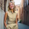 Katoenpopeline Met folie afgewerkt Effen – goud metallic,  thumbnail number 4