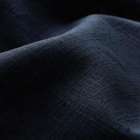Linnen stof Ramee mix medium – zwart blauw, 