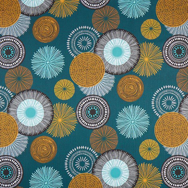 Decostof Katoenkeper Grote mandala – petroleum, image number 1