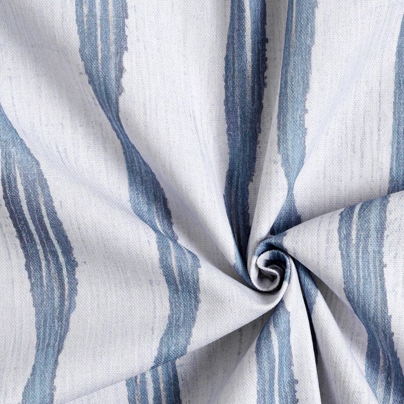 Decostof Half panama Golvende strepen – blauw,  image number 3