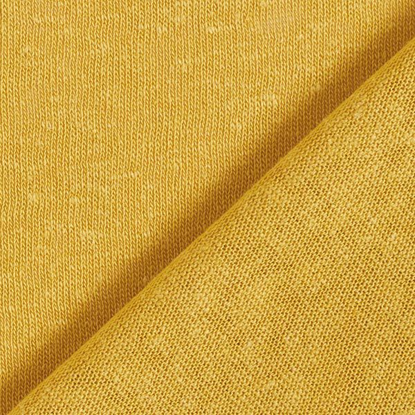 Jersey linnen-viscosemix effen – curry, image number 3