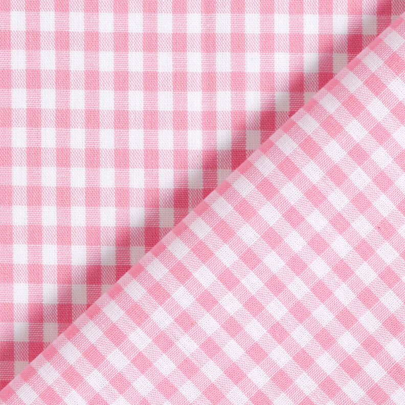Katoenen stof Vichy ruit 0,5 cm – roze/wit,  image number 4