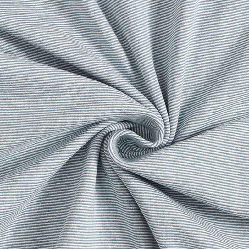 Boordstof rondgebreid smalle ringen – jeansblauw/ecru,  image number 1