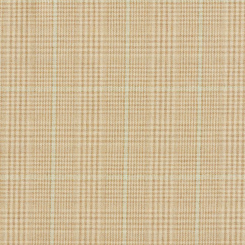 Viscosemix fijne glencheck met lurex – amandel/licht mint,  image number 1